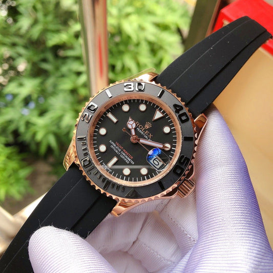 Rolex Yacht Master 37 Rose Gold OysterFlex